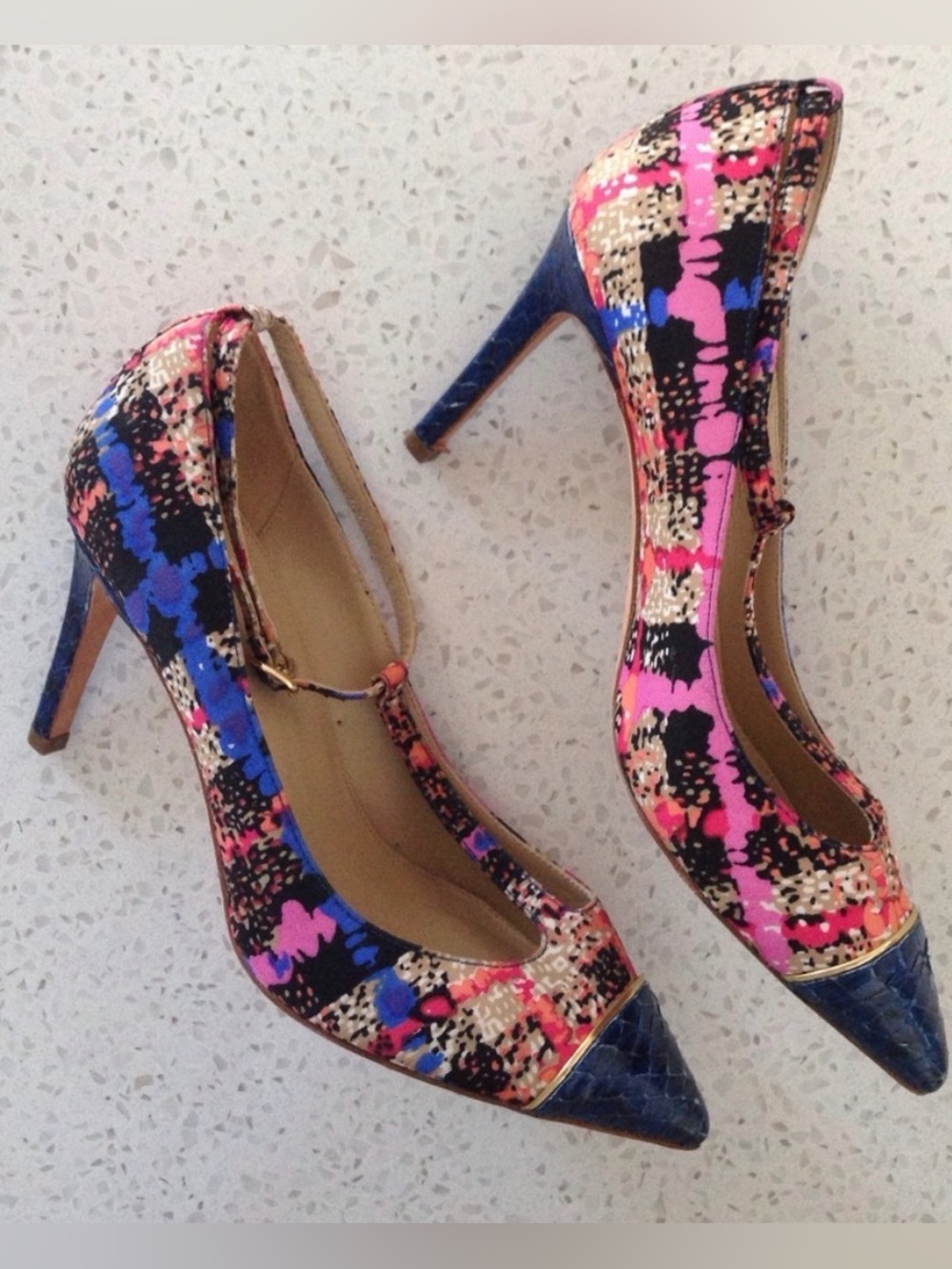 J. Crew Collection Everly T-Strap Heels